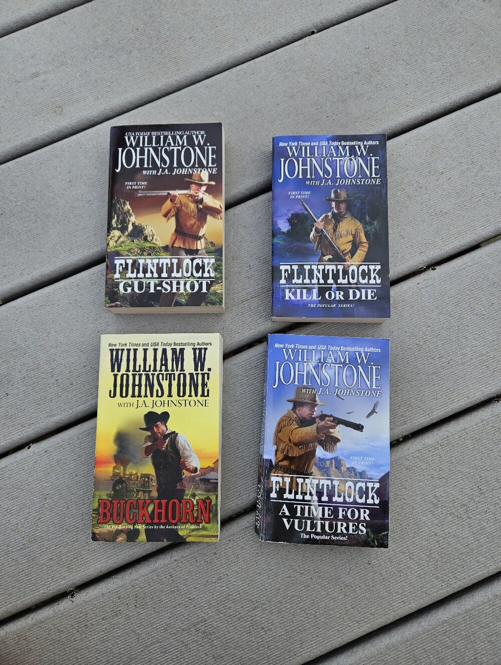 William W Johnstone Western 4 Book Lot Flintlock Buckhorn Paperbacks Series